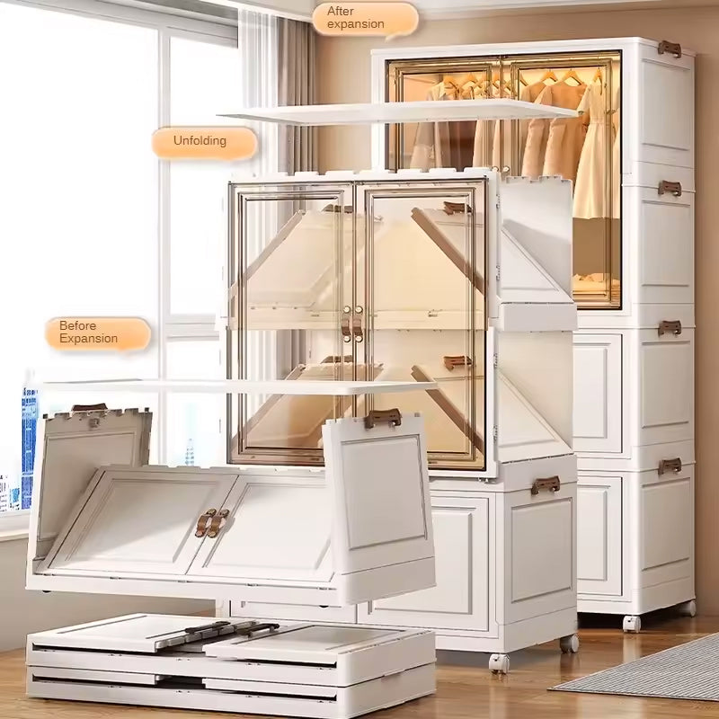 Secuencia de armado de closet plegable sistema acordeón sin herramientas
